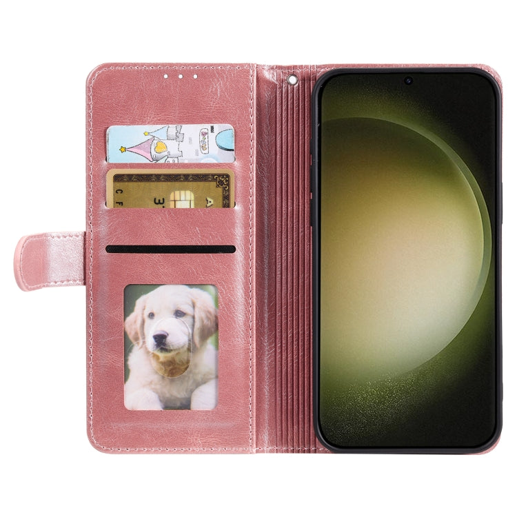 For Samsung Galaxy S25+ 5G Simple 6-Card Wallet Leather Phone Case(Rose Gold) - Galaxy S25+ 5G Cases by PMC TechLife | Online Shopping South Africa | PMC TechLife | Buy Now Pay Later Mobicred