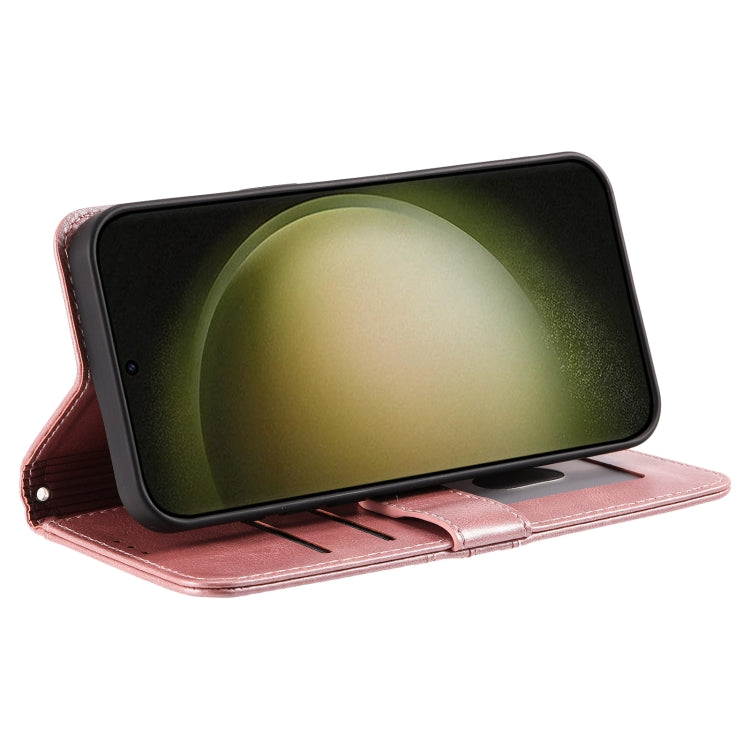 For Samsung Galaxy S25+ 5G Simple 6-Card Wallet Leather Phone Case(Rose Gold) - Galaxy S25+ 5G Cases by PMC TechLife | Online Shopping South Africa | PMC TechLife | Buy Now Pay Later Mobicred