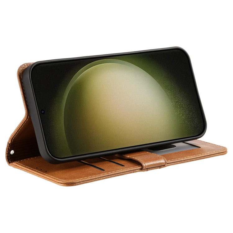 For Samsung Galaxy S25+ 5G Simple 6-Card Wallet Leather Phone Case(Brown) - Galaxy S25+ 5G Cases by PMC TechLife | Online Shopping South Africa | PMC TechLife | Buy Now Pay Later Mobicred