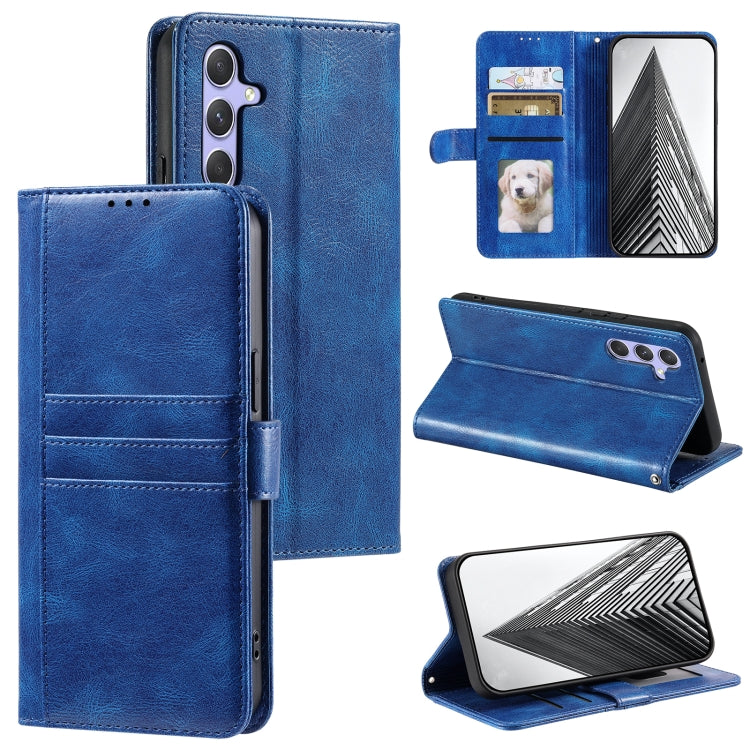 For Samsung Galaxy S25+ 5G Simple 6-Card Wallet Leather Phone Case(Blue) - Galaxy S25+ 5G Cases by PMC TechLife | Online Shopping South Africa | PMC TechLife | Buy Now Pay Later Mobicred