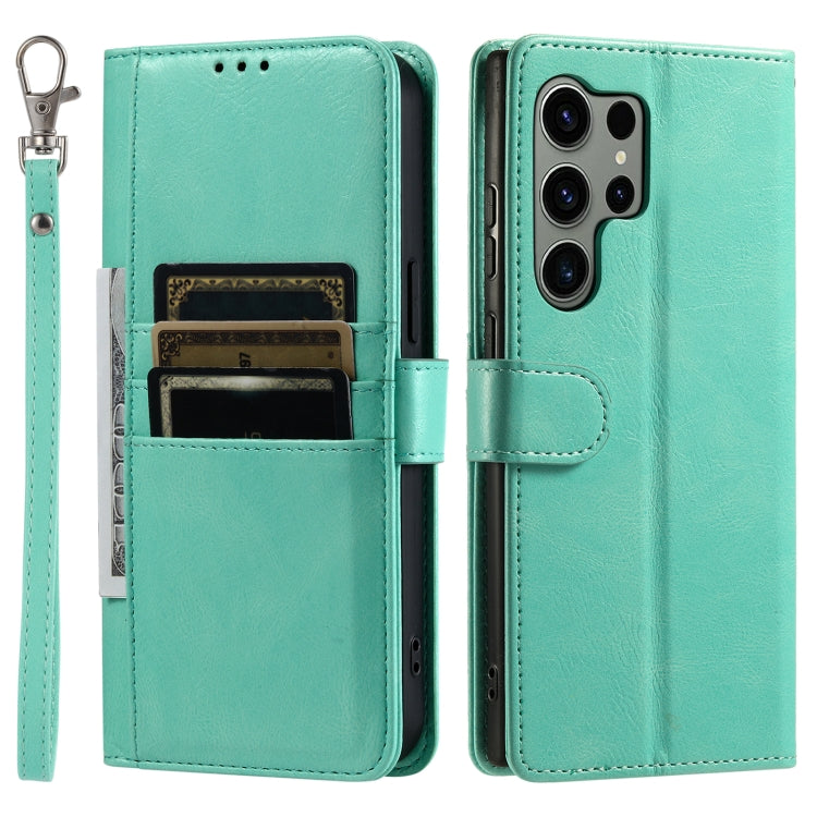 For Samsung Galaxy S25 Ultra 5G Simple 6-Card Wallet Leather Phone Case(Brown) - Galaxy S25 Ultra 5G Cases by PMC TechLife | Online Shopping South Africa | PMC TechLife | Buy Now Pay Later Mobicred