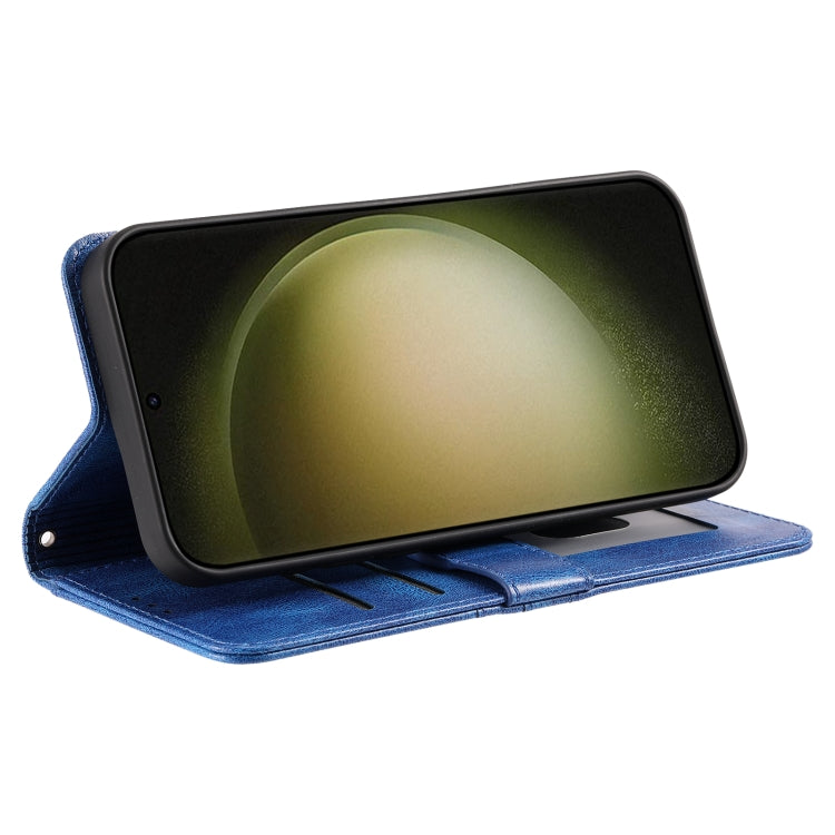 For Samsung Galaxy S25 Ultra 5G Simple 6-Card Wallet Leather Phone Case(Blue) - Galaxy S25 Ultra 5G Cases by PMC TechLife | Online Shopping South Africa | PMC TechLife | Buy Now Pay Later Mobicred