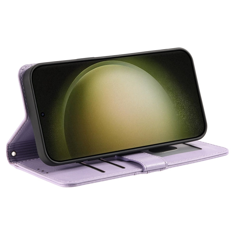 For Samsung Galaxy S25 Ultra 5G Simple 6-Card Wallet Leather Phone Case(Purple) - Galaxy S25 Ultra 5G Cases by PMC TechLife | Online Shopping South Africa | PMC TechLife | Buy Now Pay Later Mobicred