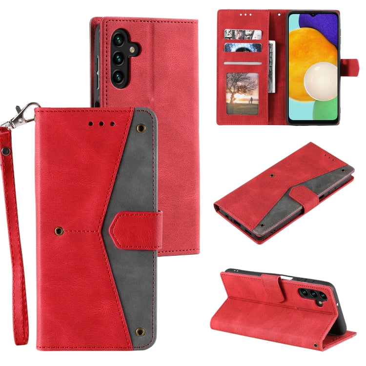 For Samsung Galaxy S25 5G Nail Skin Feel Stitching Calf Texture Leather Phone Case(Red) - Galaxy S25 5G Cases by PMC TechLife | Online Shopping South Africa | PMC TechLife | Buy Now Pay Later Mobicred