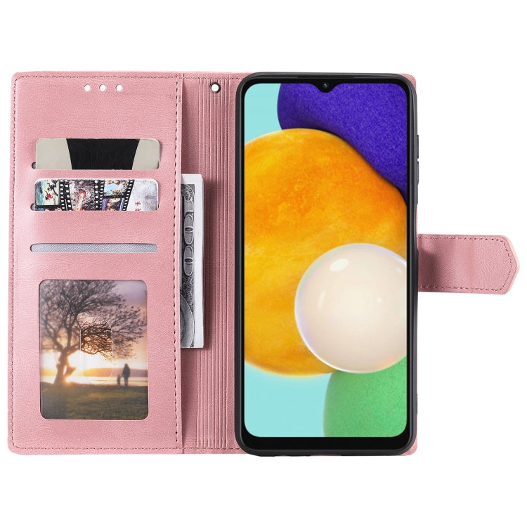 For Samsung Galaxy S25+ 5G Nail Skin Feel Stitching Calf Texture Leather Phone Case(Rose Gold) - Galaxy S25+ 5G Cases by PMC TechLife | Online Shopping South Africa | PMC TechLife | Buy Now Pay Later Mobicred
