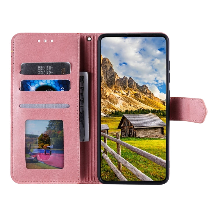 For Samsung Galaxy S25 Ultra 5G Nail Skin Feel Stitching Calf Texture Leather Phone Case(Rose Gold) - Galaxy S25 Ultra 5G Cases by PMC TechLife | Online Shopping South Africa | PMC TechLife | Buy Now Pay Later Mobicred