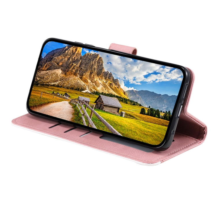 For Samsung Galaxy S25 Ultra 5G Nail Skin Feel Stitching Calf Texture Leather Phone Case(Rose Gold) - Galaxy S25 Ultra 5G Cases by PMC TechLife | Online Shopping South Africa | PMC TechLife | Buy Now Pay Later Mobicred