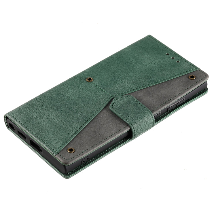 For Samsung Galaxy S25 Ultra 5G Nail Skin Feel Stitching Calf Texture Leather Phone Case(Green) - Galaxy S25 Ultra 5G Cases by PMC TechLife | Online Shopping South Africa | PMC TechLife | Buy Now Pay Later Mobicred