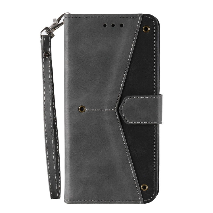 For Samsung Galaxy S25 Ultra 5G Nail Skin Feel Stitching Calf Texture Leather Phone Case(Grey) - Galaxy S25 Ultra 5G Cases by PMC TechLife | Online Shopping South Africa | PMC TechLife | Buy Now Pay Later Mobicred