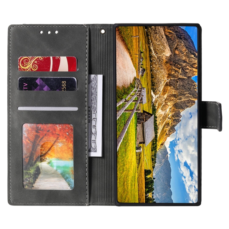 For Samsung Galaxy S25 Ultra 5G Nail Skin Feel Stitching Calf Texture Leather Phone Case(Grey) - Galaxy S25 Ultra 5G Cases by PMC TechLife | Online Shopping South Africa | PMC TechLife | Buy Now Pay Later Mobicred