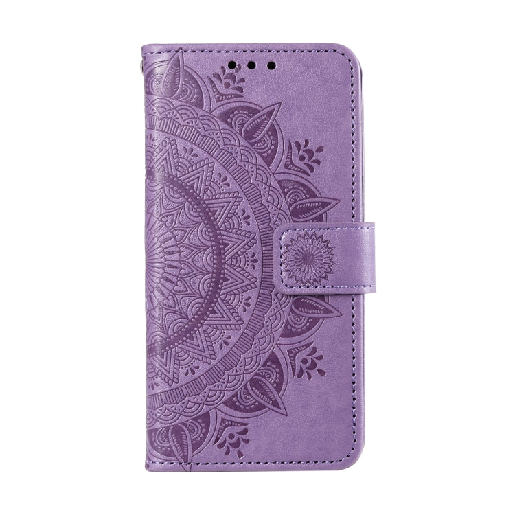 For Samsung Galaxy S25 5G Totem Flower Embossed Leather Phone Case with Lanyard(Purple) - free shipping - PMC TechLife - Order now!
