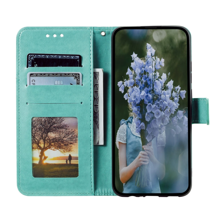 For Samsung Galaxy S25+ 5G Totem Flower Embossed Leather Phone Case(Green) - Galaxy S25+ 5G Cases by PMC TechLife | Online Shopping South Africa | PMC TechLife | Buy Now Pay Later Mobicred