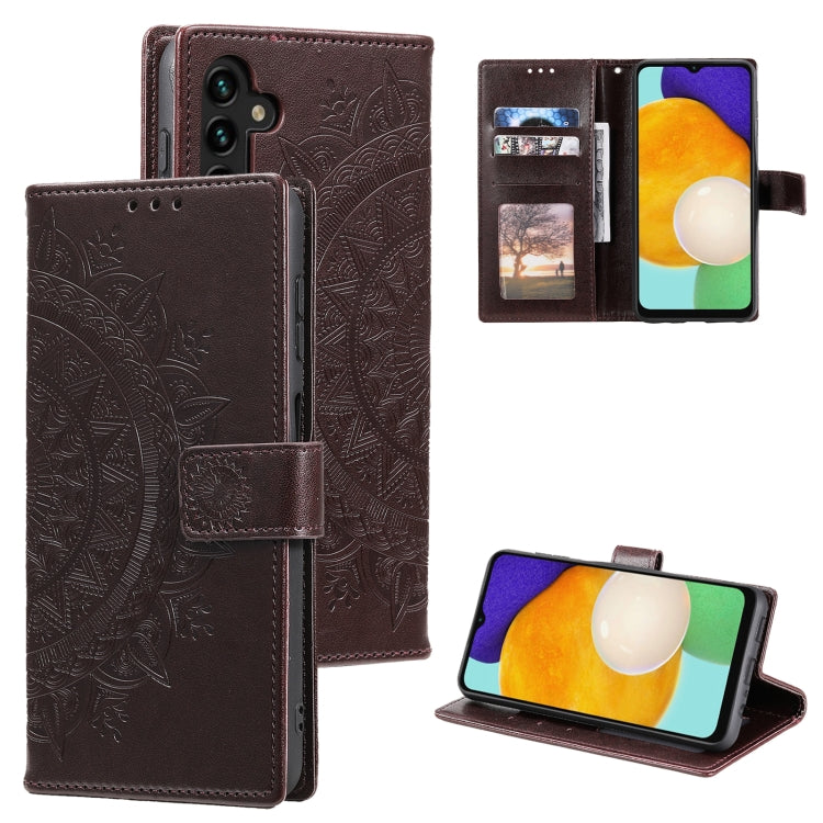 For Samsung Galaxy S25+ 5G Totem Flower Embossed Leather Phone Case(Brown) - free shipping - PMC TechLife - Order now!