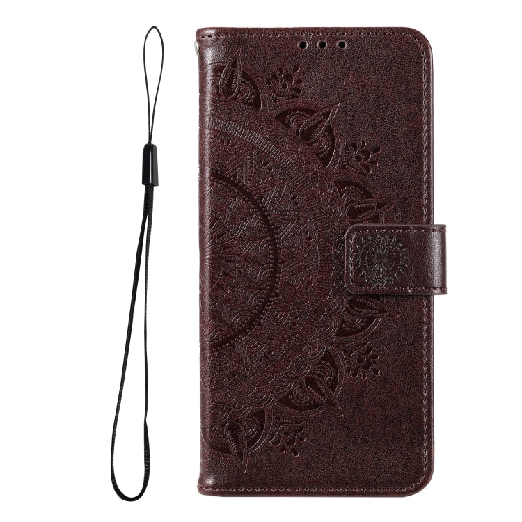 For Samsung Galaxy S25+ 5G Totem Flower Embossed Leather Phone Case(Brown) - free shipping - PMC TechLife - Order now!