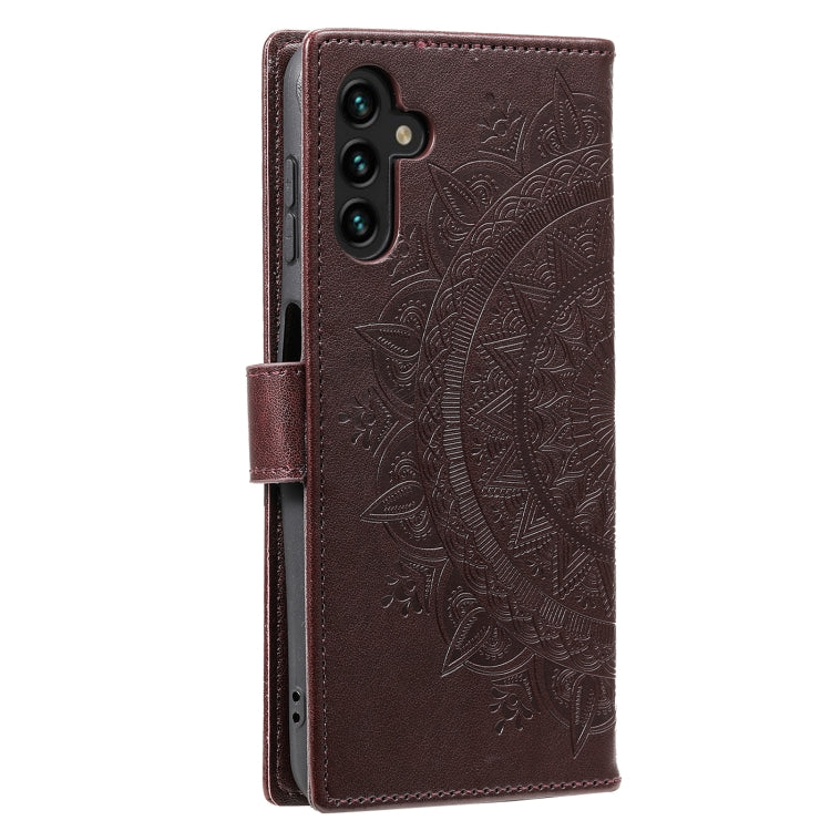 For Samsung Galaxy S25+ 5G Totem Flower Embossed Leather Phone Case(Brown) - free shipping - PMC TechLife - Order now!