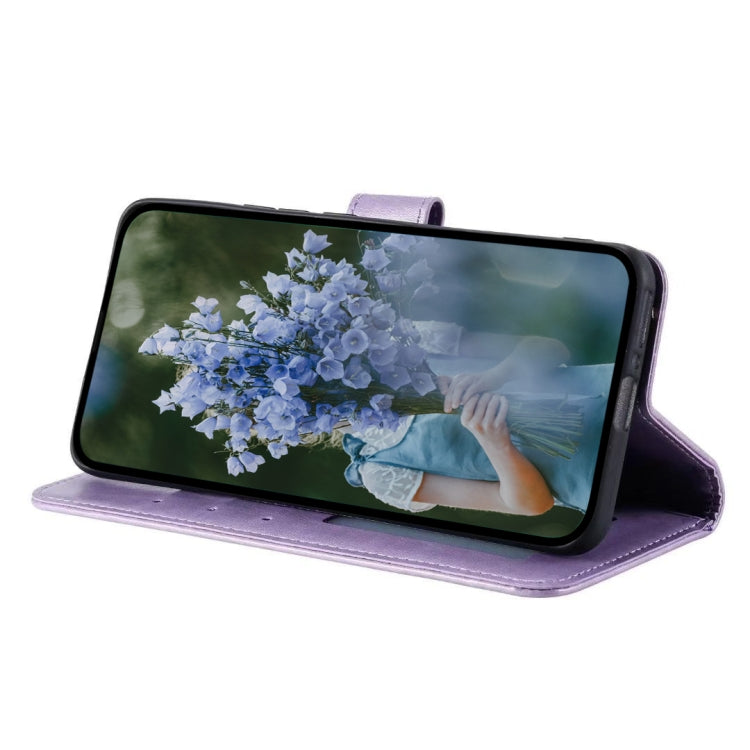 For Samsung Galaxy S25 Ultra 5G Totem Flower Embossed Leather Phone Case with Lanyard(Purple) - free shipping - PMC TechLife - Order now!