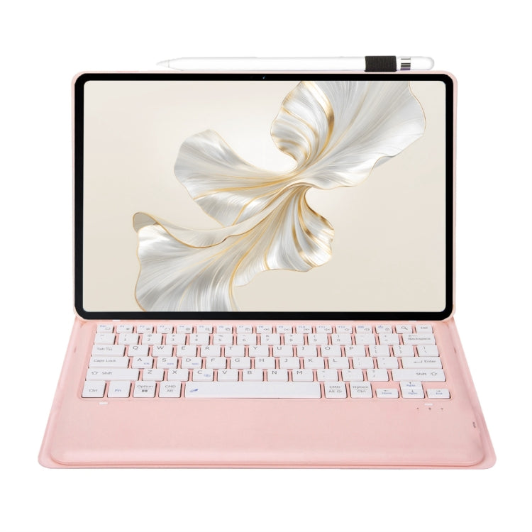 For Huawei MatePad Pro 12.2 Ultra-thin Detachable Bluetooth Keyboard Leather Tablet Case(Pink White) - Others Keyboard by PMC Jewellery | Online Shopping South Africa | PMC Jewellery | Buy Now Pay Later Mobicred