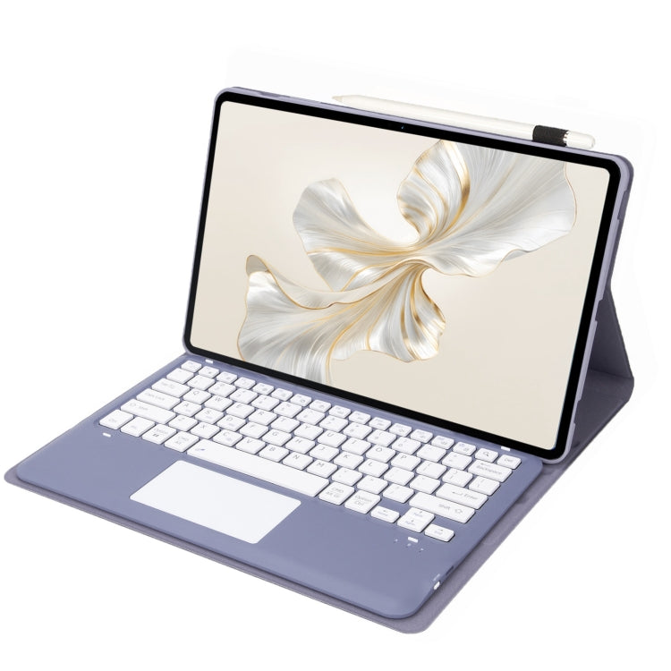 For Huawei MatePad Pro 12.2 Ultra-thin Detachable Bluetooth Keyboard Leather Tablet Case with Touchpad(Lavender White) - Huawei Keyboard by PMC Jewellery | Online Shopping South Africa | PMC Jewellery | Buy Now Pay Later Mobicred