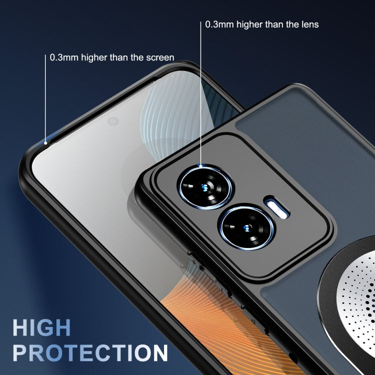 For Motorola Edge 50 Fusion Heat Dissipation Aromatherapy MagSafe Holder Phone Case(Black) - Motorola Cases by PMC TechLife | Online Shopping South Africa | PMC TechLife | Buy Now Pay Later Mobicred