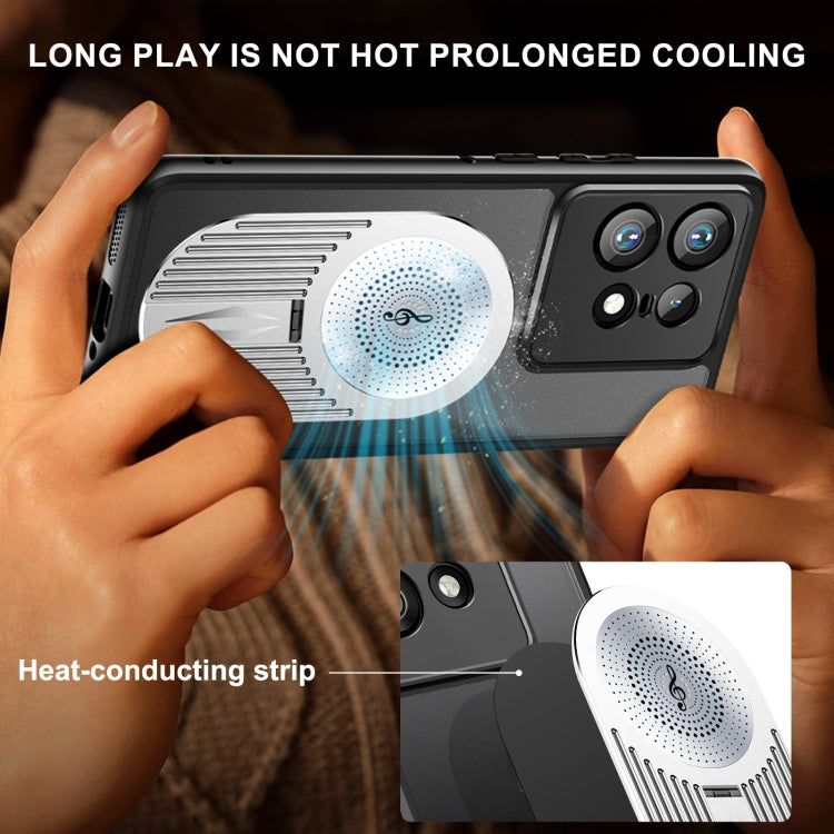 For Motorola Edge 50 Pro Heat Dissipation Aromatherapy MagSafe Holder Phone Case(Silver) - Motorola Cases by PMC TechLife | Online Shopping South Africa | PMC TechLife | Buy Now Pay Later Mobicred
