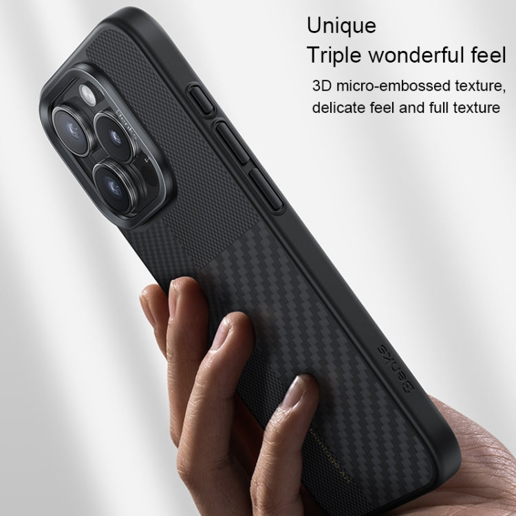 For iPhone 16 Pro Benks Montage MagSafe Kevlar Fiber Phone Case(Black) - free shipping - PMC Jewellery - Order now!