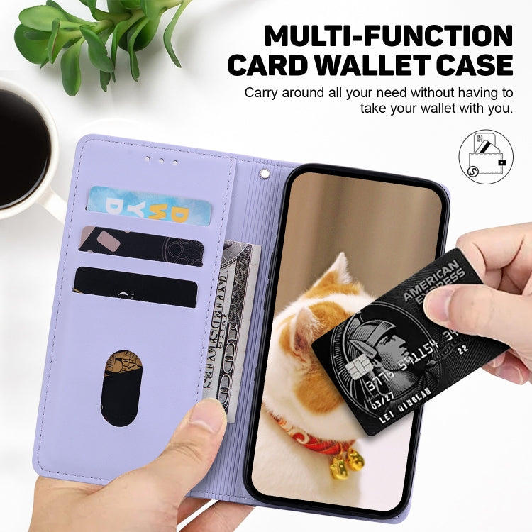 For iPhone 16e Cute Cats RFID Leather Phone Case(Purple) - free shipping - PMC TechLife - Order now!