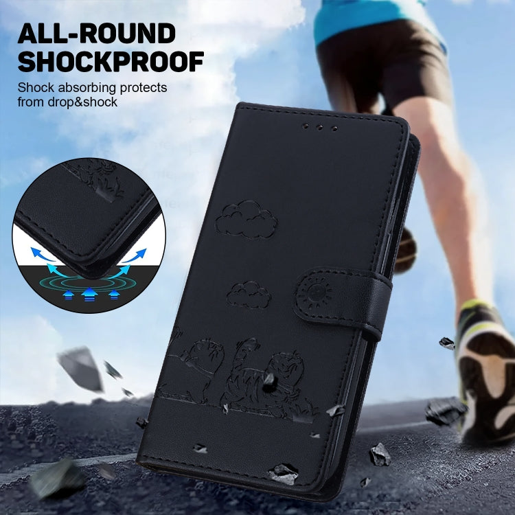 For Redmi K70 / K70 Pro Cute Cats RFID Leather Phone Case(Black) - Xiaomi Cases by PMC Jewellery | Online Shopping South Africa | PMC Jewellery | Buy Now Pay Later Mobicred