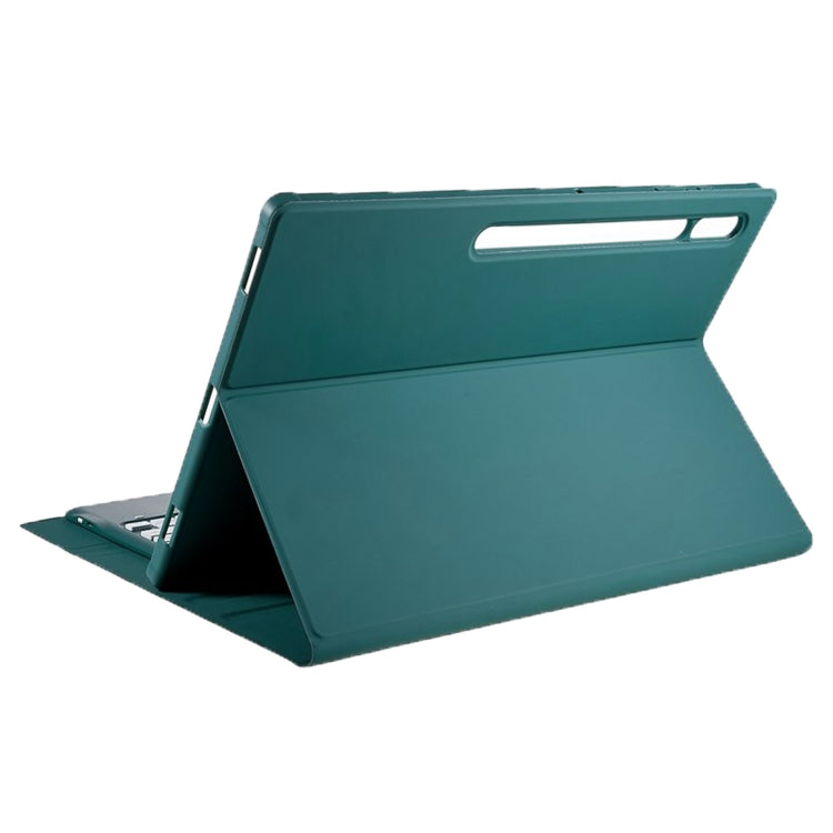 For Samsung Galaxy Tab S10 Ultra A910B Pen Slot Detachable Bluetooth Keyboard Leather Tablet Case(Dark Green) - Samsung Keyboard by PMC Jewellery | Online Shopping South Africa | PMC Jewellery | Buy Now Pay Later Mobicred