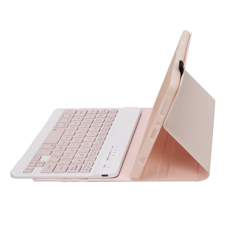 For Redmi Pad SE 8.7 A0N12 TPU Ultra-thin Detachable Bluetooth Keyboard Tablet Leather Case(Pink) - Others Keyboard by PMC Jewellery | Online Shopping South Africa | PMC Jewellery | Buy Now Pay Later Mobicred