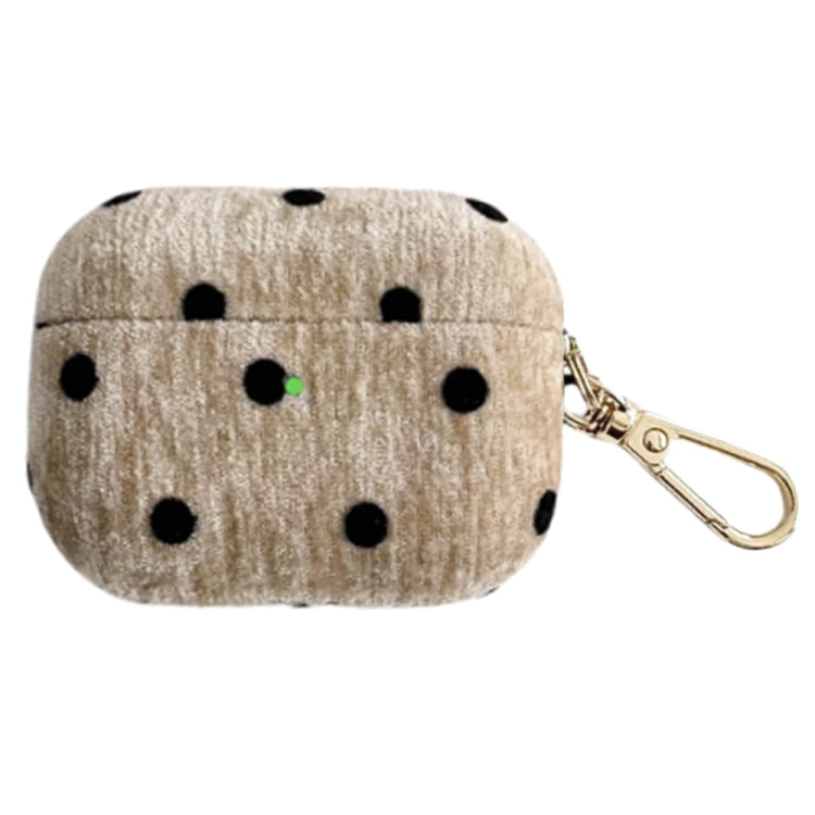 For AirPods Pro Velvet Cloth + PC Headset Shockproof Case(Coffee) - For AirPods Pro by PMC Jewellery | Online Shopping South Africa | PMC Jewellery | Buy Now Pay Later Mobicred