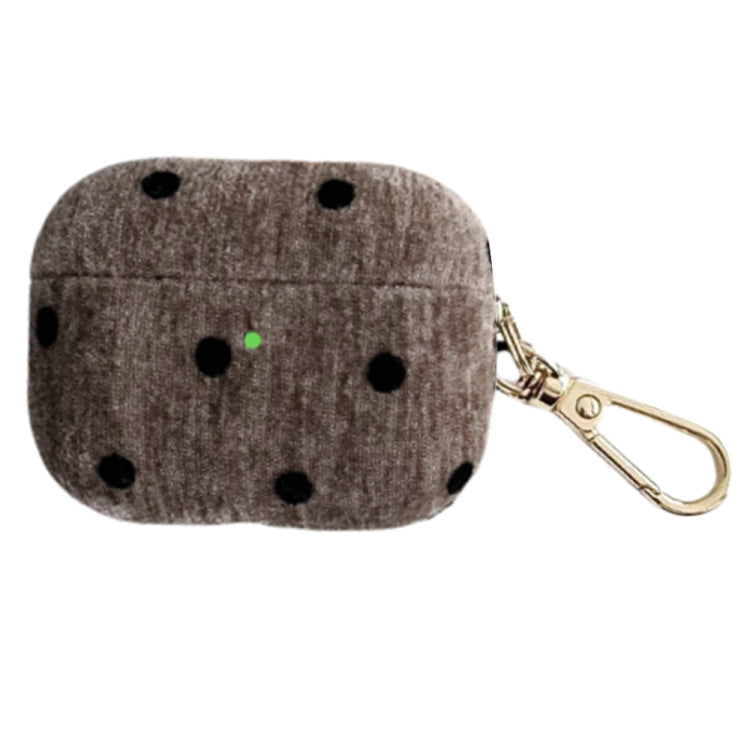 For AirPods 4 Velvet Cloth + PC Headset Shockproof Case(Brown) - For AirPods 4 by PMC Jewellery | Online Shopping South Africa | PMC Jewellery | Buy Now Pay Later Mobicred