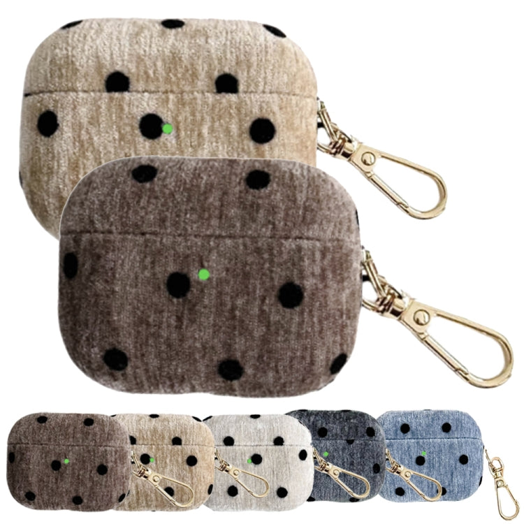 For AirPods 4 Velvet Cloth + PC Headset Shockproof Case(Brown) - For AirPods 4 by PMC Jewellery | Online Shopping South Africa | PMC Jewellery | Buy Now Pay Later Mobicred