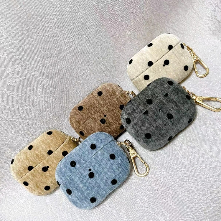 For AirPods 3 Velvet Cloth + PC Headset Shockproof Case(Coffee) - For AirPods 3 by PMC Jewellery | Online Shopping South Africa | PMC Jewellery | Buy Now Pay Later Mobicred