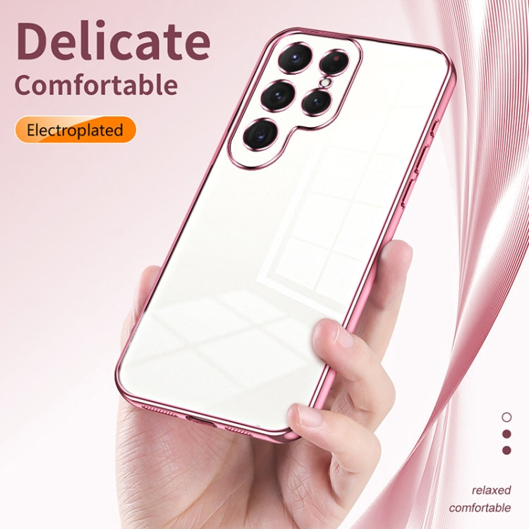 For Samsung Galaxy S25 Ultra 5G Transparent Plating Fine Hole Phone Case(Transparent) - Galaxy S25 Ultra 5G Cases by PMC Jewellery | Online Shopping South Africa | PMC Jewellery | Buy Now Pay Later Mobicred