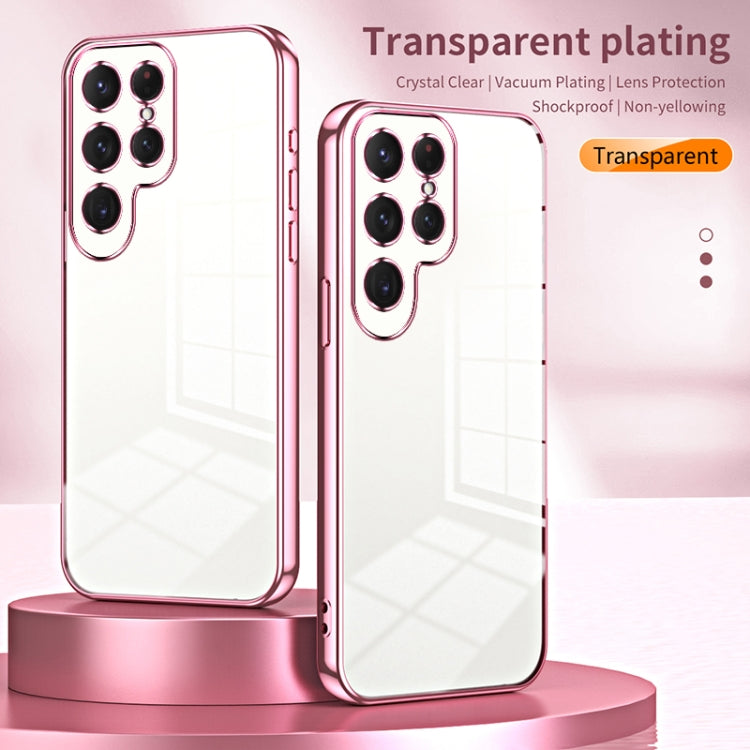 For Samsung Galaxy S25 Ultra 5G Transparent Plating Fine Hole Phone Case(Green) - Galaxy S25 Ultra 5G Cases by PMC Jewellery | Online Shopping South Africa | PMC Jewellery | Buy Now Pay Later Mobicred