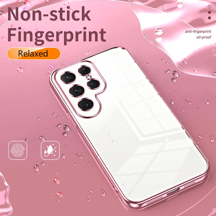 For Samsung Galaxy S25 Ultra 5G Transparent Plating Fine Hole Phone Case(Green) - Galaxy S25 Ultra 5G Cases by PMC Jewellery | Online Shopping South Africa | PMC Jewellery | Buy Now Pay Later Mobicred