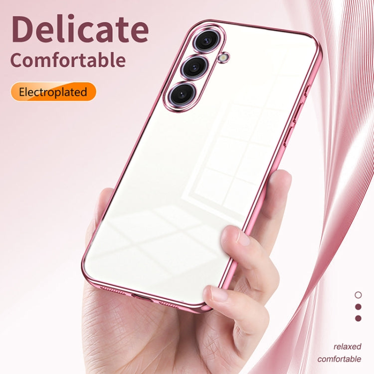 For Samsung Galaxy S25+ 5G Transparent Plating Fine Hole Phone Case(Transparent) - free shipping - PMC Jewellery - Order now!
