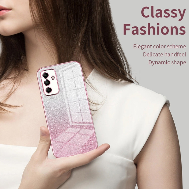 For Samsung Galaxy S25 Ultra 5G Gradient Glitter Powder Electroplated Phone Case(Gold) - Galaxy S25 Ultra 5G Cases by PMC Jewellery | Online Shopping South Africa | PMC Jewellery | Buy Now Pay Later Mobicred