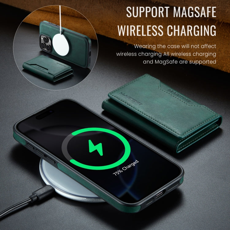 For iPhone 16 Pro Max DG.MING MAGKING-K2 Series MagSafe RFID Card Bag Detachable Phone Case(Green) - free shipping - PMC Jewellery - Order now!