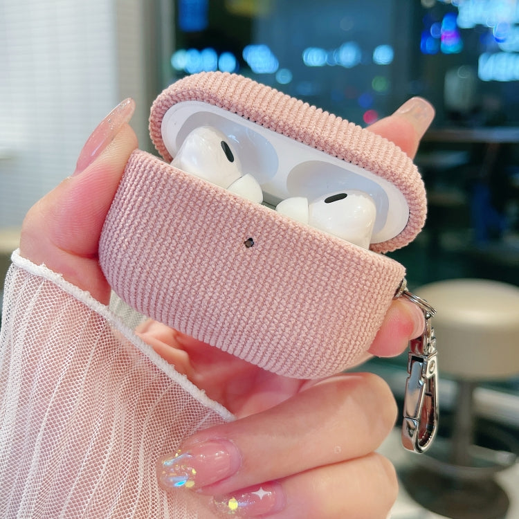 For AirPods 3 Corduroy Cloth Pattern Earphone Protective Case(Orange) - For AirPods 3 by PMC Jewellery | Online Shopping South Africa | PMC Jewellery | Buy Now Pay Later Mobicred
