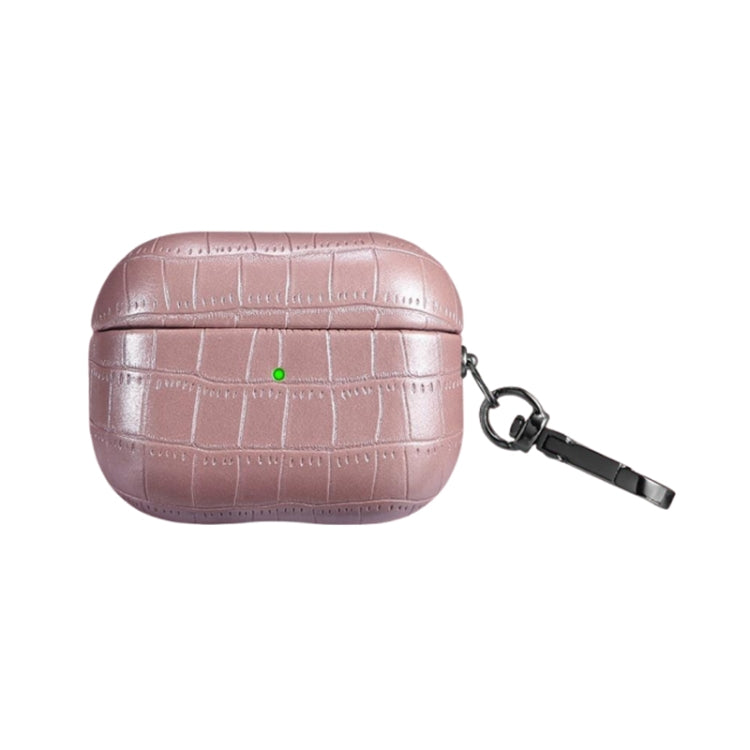 For AirPods Pro 2 Crocodile Texture Earphone Protective Case(Rose Gold) - For AirPods Pro 2 by PMC Jewellery | Online Shopping South Africa | PMC Jewellery | Buy Now Pay Later Mobicred