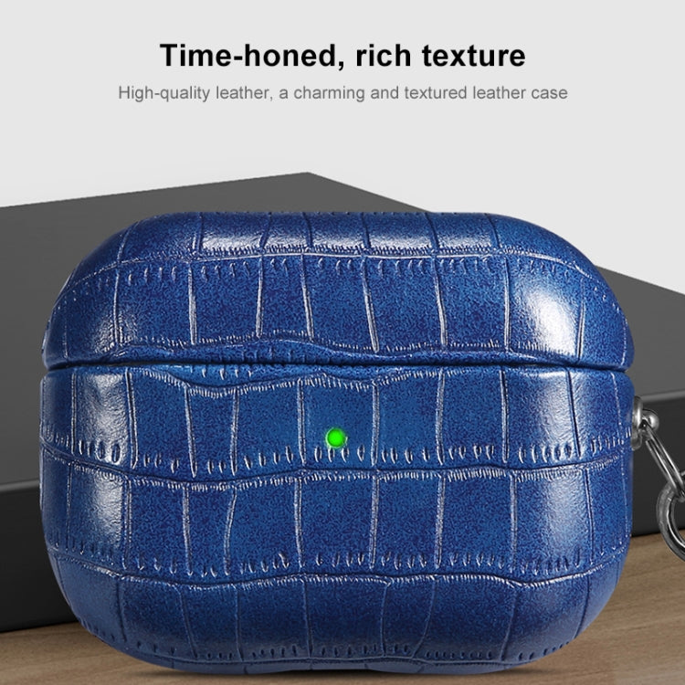For AirPods Pro 2 Crocodile Texture Earphone Protective Case(Red) - For AirPods Pro 2 by PMC Jewellery | Online Shopping South Africa | PMC Jewellery | Buy Now Pay Later Mobicred