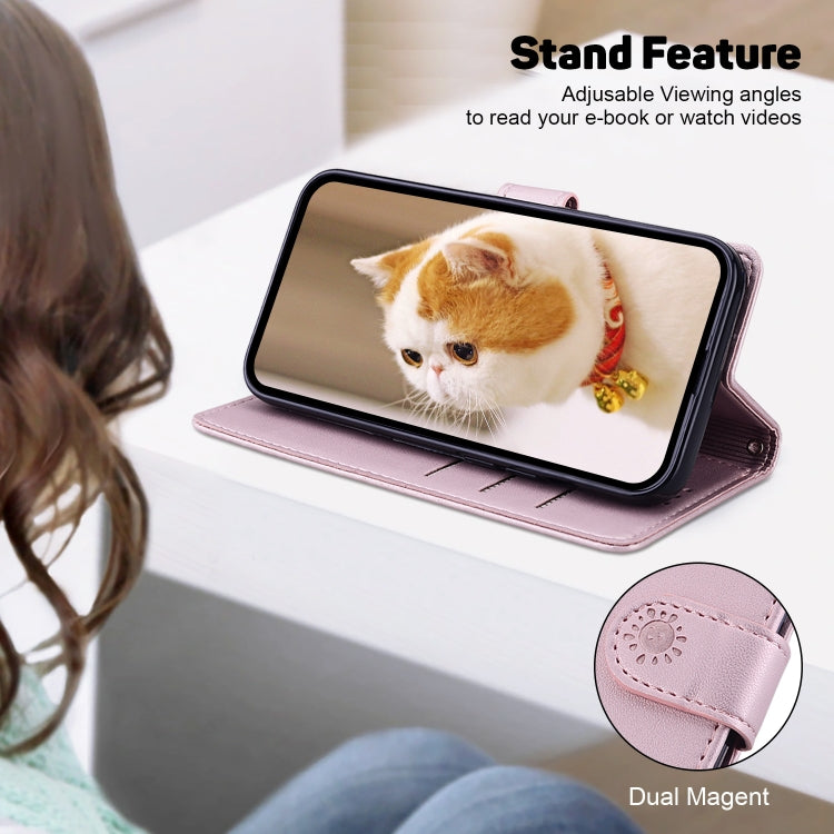 For Tecno Spark Go 2024 / 20 / 20C Cute Cats RFID Leather Phone Case(Rose Gold) - Tecno Cases by PMC Jewellery | Online Shopping South Africa | PMC Jewellery | Buy Now Pay Later Mobicred