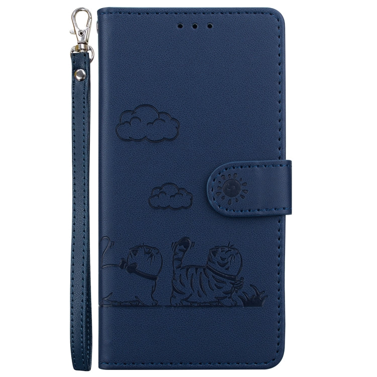 For Tecno Spark Go 2024 / 20 / 20C Cute Cats RFID Leather Phone Case(Blue) - Tecno Cases by PMC Jewellery | Online Shopping South Africa | PMC Jewellery | Buy Now Pay Later Mobicred