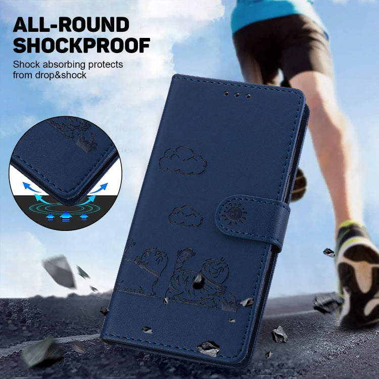 For Tecno Spark Go 2024 / 20 / 20C Cute Cats RFID Leather Phone Case(Blue) - Tecno Cases by PMC Jewellery | Online Shopping South Africa | PMC Jewellery | Buy Now Pay Later Mobicred