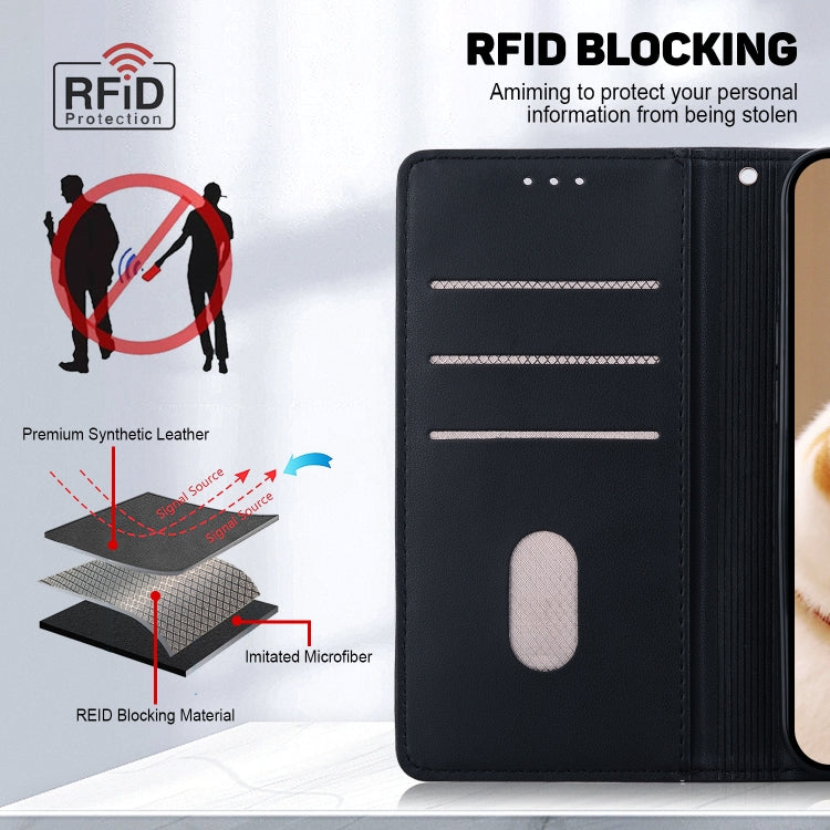 For Tecno Spark Go 2024 / 20 / 20C Cute Cats RFID Leather Phone Case(Black) - Tecno Cases by PMC Jewellery | Online Shopping South Africa | PMC Jewellery | Buy Now Pay Later Mobicred