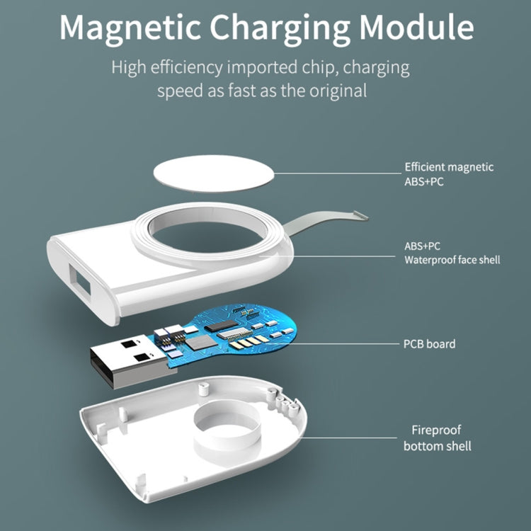 For Apple Watch Series 847 Magnetic Wireless Charger(White) - Charger / Holder by PMC TechLife | Online Shopping South Africa | PMC TechLife | Buy Now Pay Later Mobicred