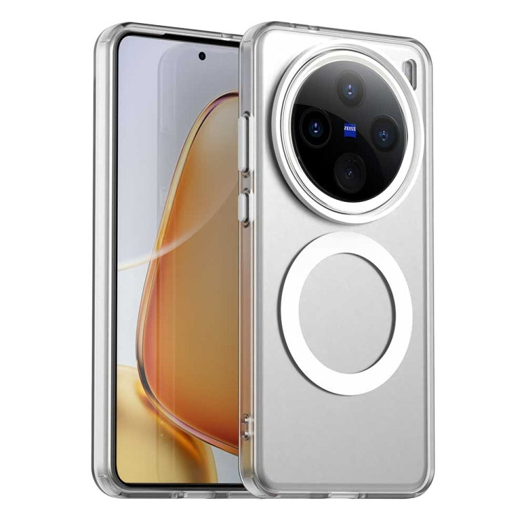 For vivo X200 Pro Candy Magsafe PC Hybrid TPU Phone Case(White) - vivo Cases by PMC Jewellery | Online Shopping South Africa | PMC Jewellery | Buy Now Pay Later Mobicred