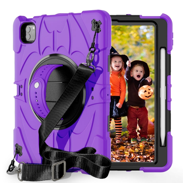 For iPad Pro 11 2022 / Air 10.9 2022 Bat Hand Grip Turntable Stand Tablet Case(Purple Black) - free shipping - PMC Jewellery - Order now!