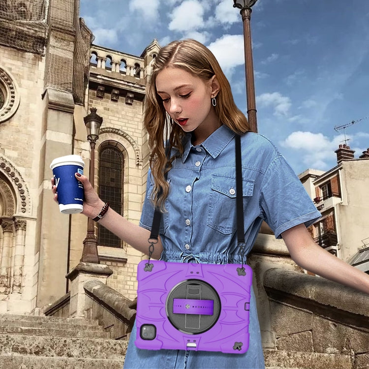 For iPad Pro 11 2022 / Air 10.9 2022 Bat Hand Grip Turntable Stand Tablet Case(Purple Black) - free shipping - PMC Jewellery - Order now!